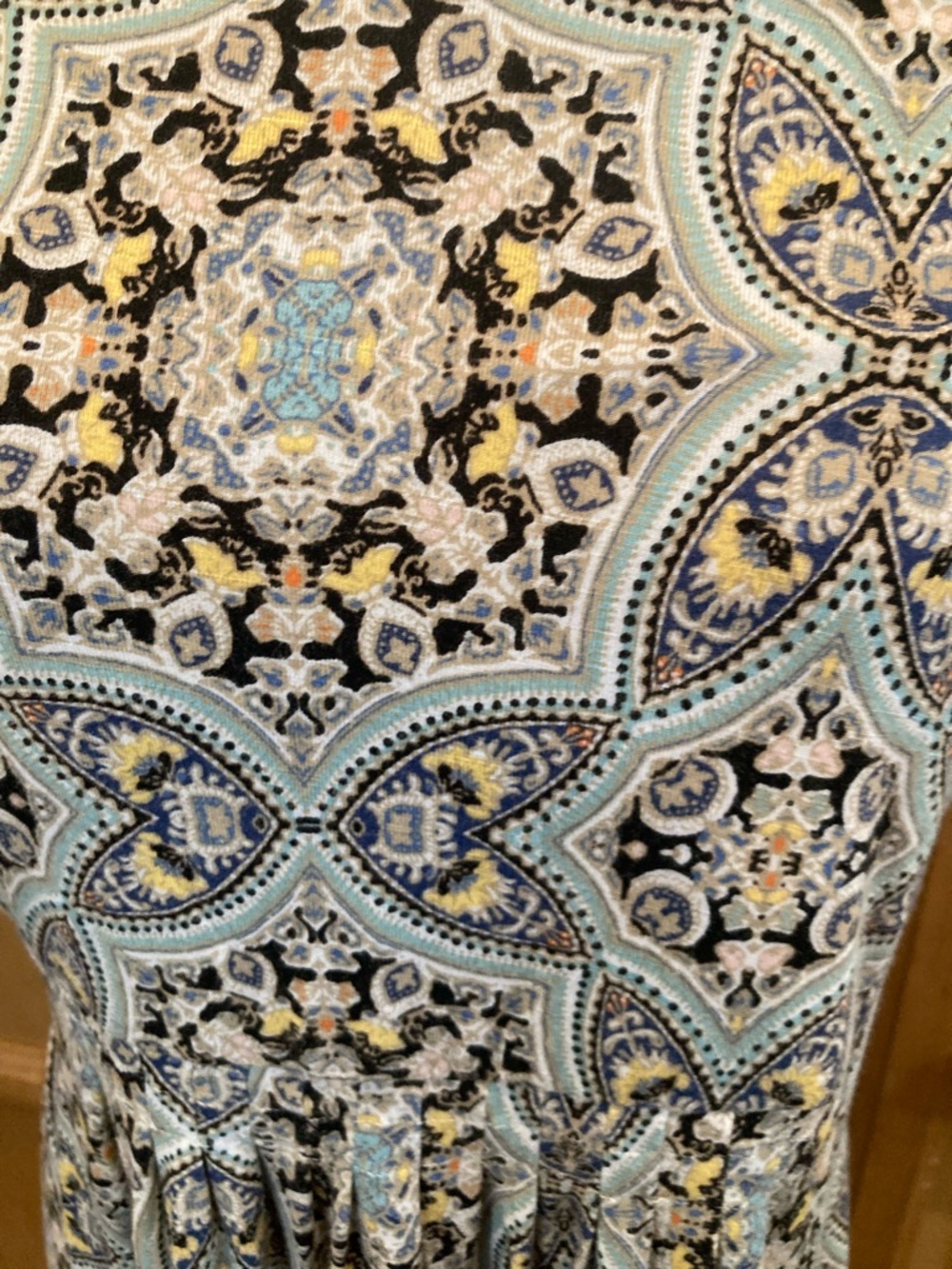 J. Jill Sleeveless Maxi Dress in Cream and Light Blue Paisley - Picture 5 of 7